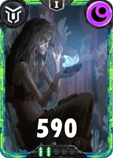 Carte saison 2 mantris peu commune Nyvenn alternative rang 5 grade C animation de niveau 1 element Ténèbre cross the ages