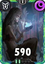 Carte saison 2 mantris peu commune Nyvenn alternative rang 5 grade C animation de niveau 1 element Ténèbre cross the ages