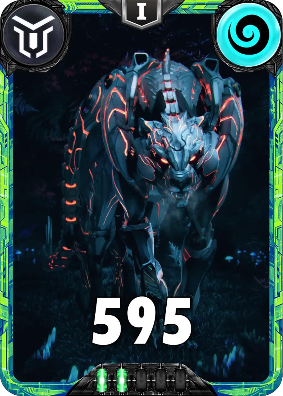 Carte saison 2 mantris peu commune Tiger Robot alternative rang 5 grade C animation de niveau 1 element Air cross the ages