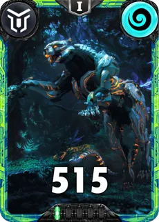 Carte saison 2 mantris peu commune Tiger Robot standard rang 1 animation de niveau 1 element Air cross the ages