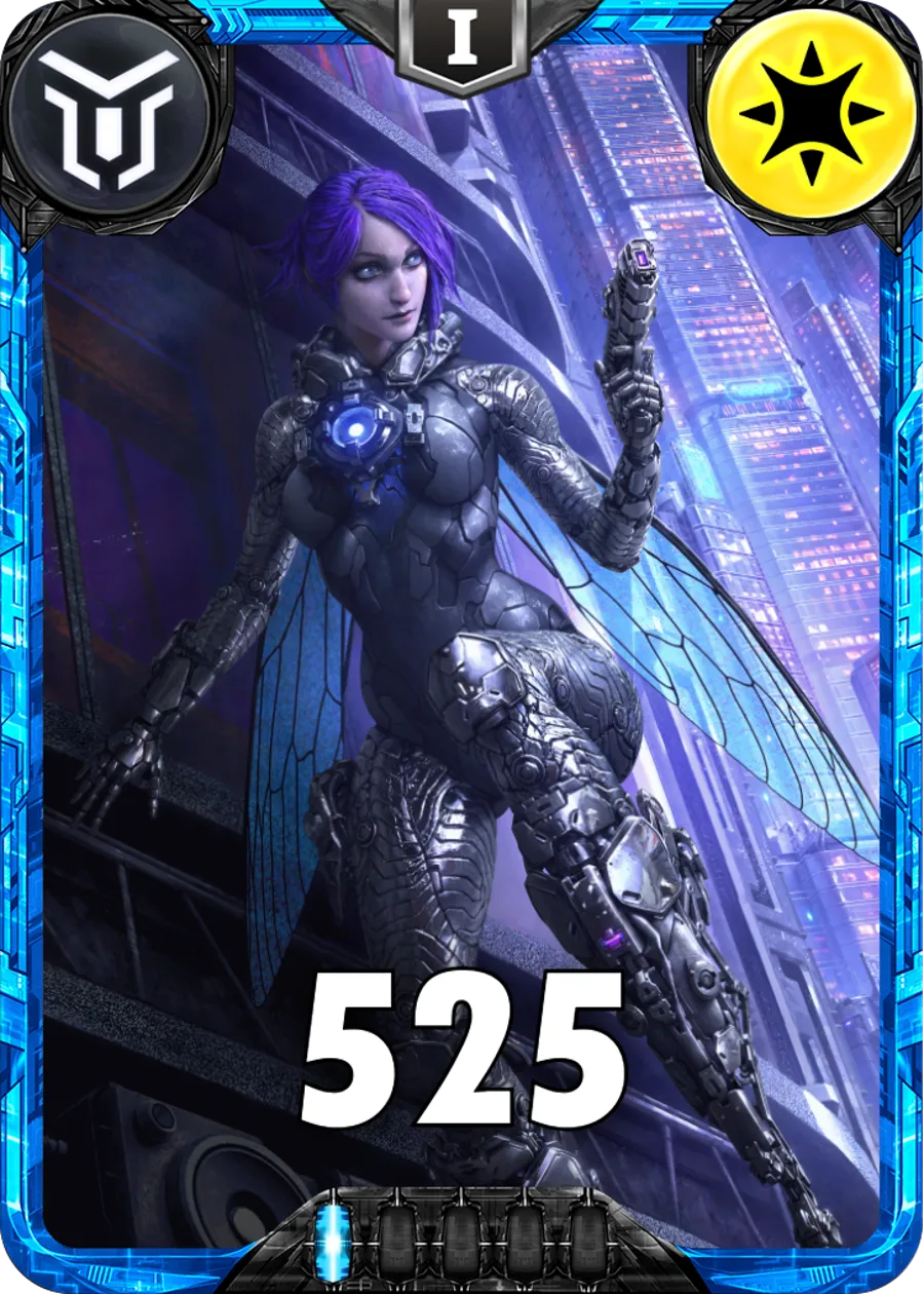 Carte saison 2 mantris rare Gina standard rang 1 animation de niveau 1 element Lumière cross the ages