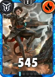 Carte saison 2 mantris rare Hilde standard rang 1 animation de niveau 1 element Feu cross the ages