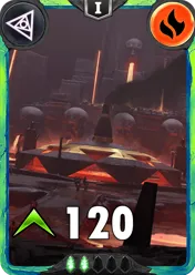 Carte Terrain saison 1 arkhante peu commune Ashance alternative rang 5 grade C animation de niveau 1 element Feu