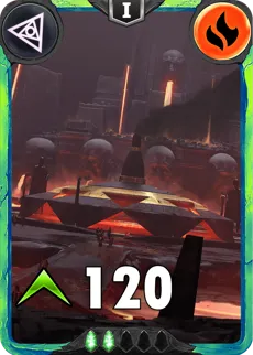 Carte Terrain saison 1 arkhante peu commune Ashance alternative rang 5 grade C animation de niveau 1 element Feu