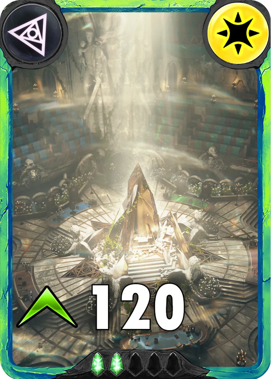 Carte Terrain saison 1 arkhante peu commune Nepthys alternative rang 5 grade C animation de niveau 1 element Lumière