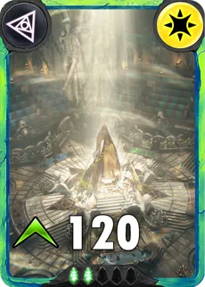 Carte Terrain saison 1 arkhante peu commune Nepthys alternative rang 5 grade C animation de niveau 1 element Lumière