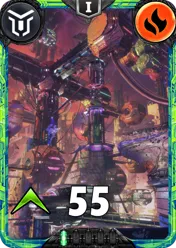 Carte Terrain saison 2 mantris peu commune Cyber Residential Area standard rang 1 animation de niveau 1 element Feu cross the ages