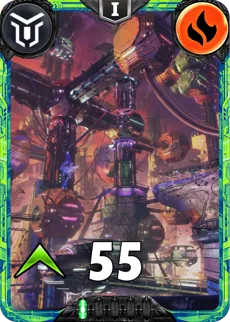 Carte Terrain saison 2 mantris peu commune Cyber Residential Area standard rang 1 animation de niveau 1 element Feu cross the ages