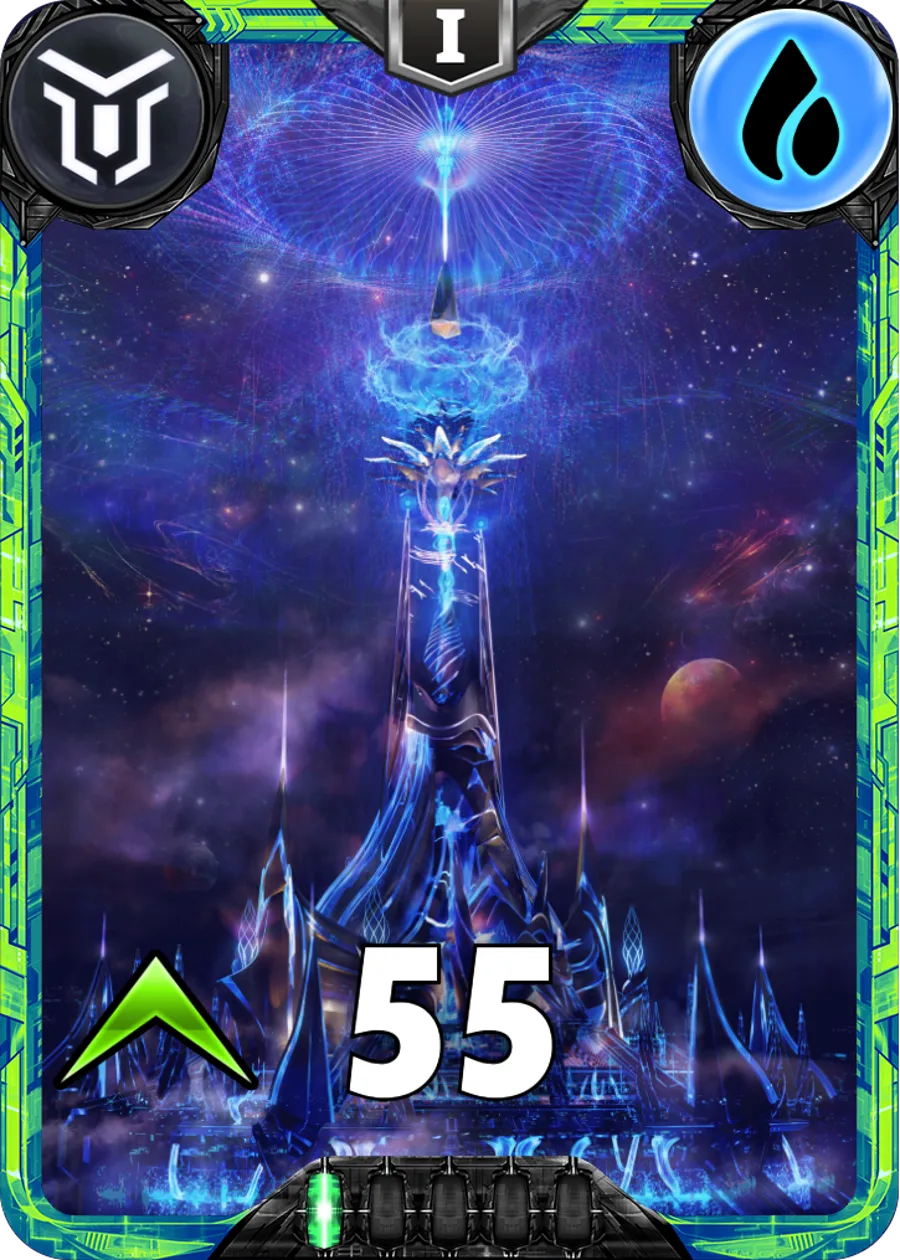 Carte Terrain saison 2 mantris peu commune The Noria Tower standard rang 1 animation de niveau 1 element Eau cross the ages